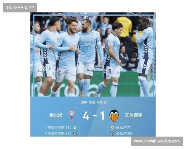 塞尔塔4-1瓦伦西亚，主队攻势足球碾压保级对手